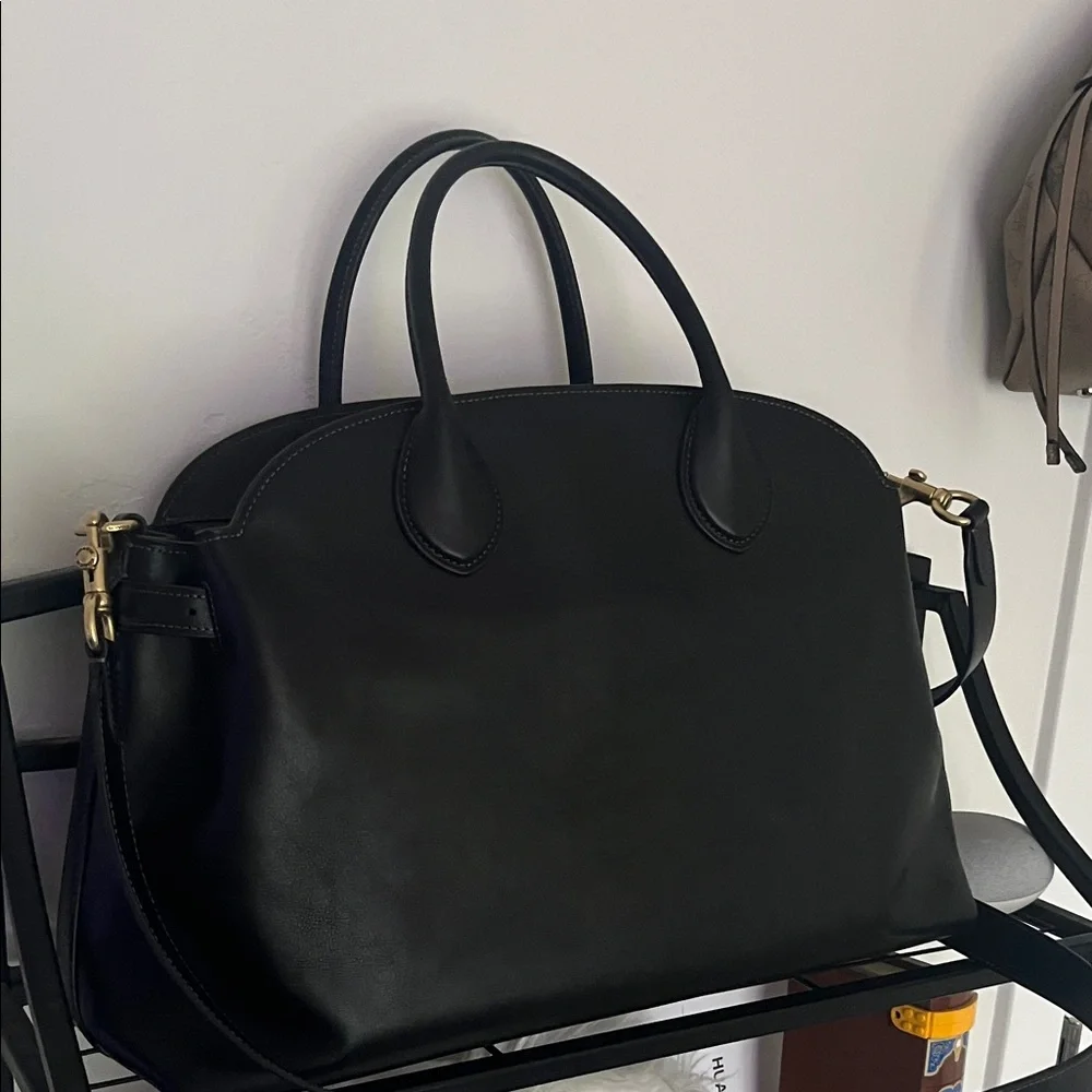 Coach Black/brass Empire Carryall 40 Leather Handbag - Picture 3 of 7